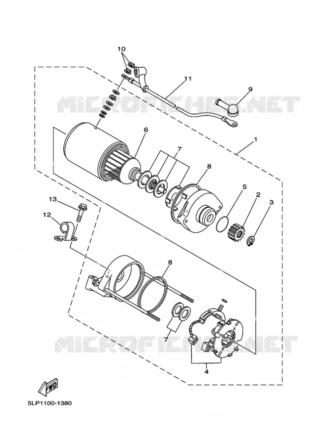 STARTER MOTOR Yamaha QUAD 660 2004 RAPTOR  YFM660R YFM660RS