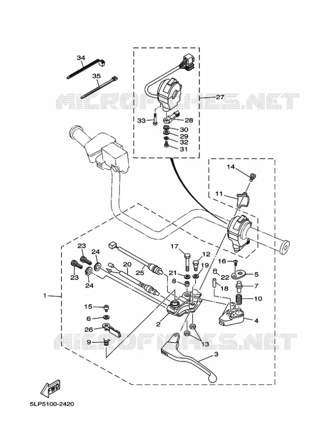 SWITCH / LEVER Yamaha QUAD 660 2004 RAPTOR  YFM660R YFM660RS