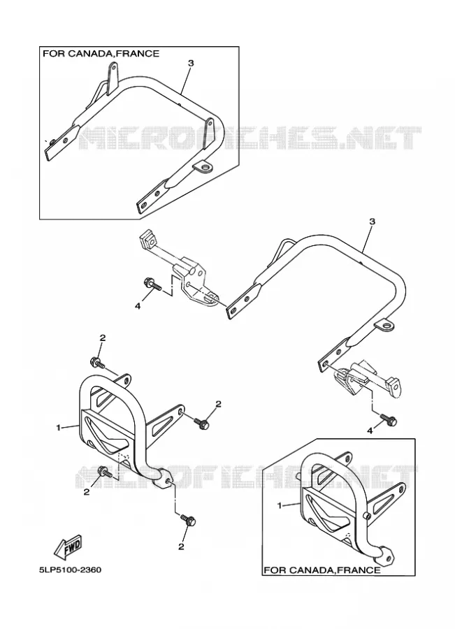BUMPER Yamaha QUAD 660 2004 RAPTOR  YFM660R YFM660RS