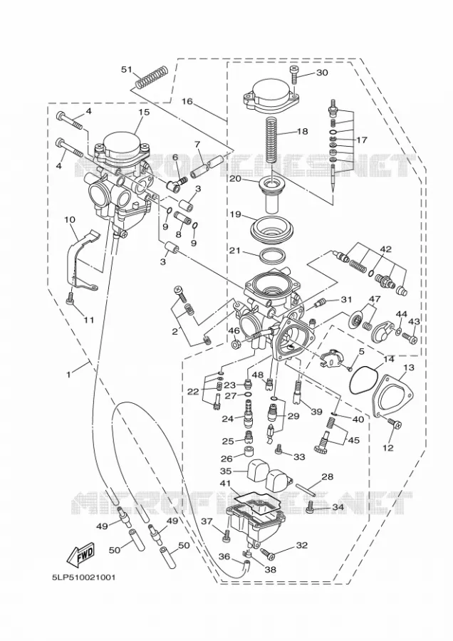 CARBURETOR Yamaha QUAD 660 2005 RAPTOR  YFM660R YFM660RT