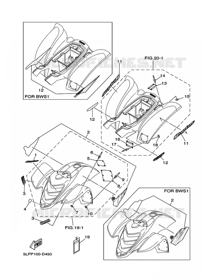 STICKER / LABEL 1 Yamaha QUAD 660 2005 RAPTOR  YFM660R YFM660RT