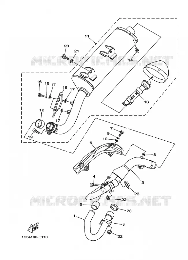 EXHAUST Yamaha QUAD 700 2010 RAPTOR  YFM700R SE