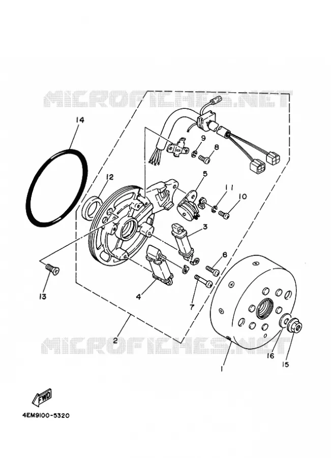 IGNITION Yamaha QUAD 80 2000 RAPTOR  YFM80