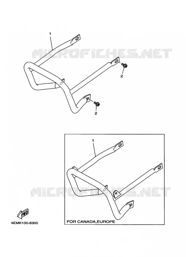 BUMPER Yamaha QUAD 80 2002 RAPTOR  YFM80 YFM80P