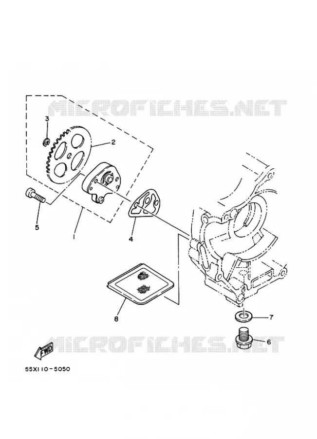 OIL PUMP Yamaha QUAD 80 2002 RAPTOR  YFM80W YFM80WP