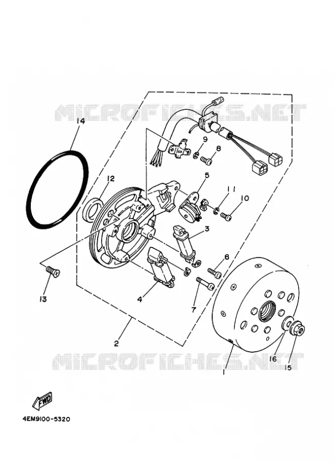 IGNITION Yamaha QUAD 80 2003 RAPTOR  YFM80W YFM80WR