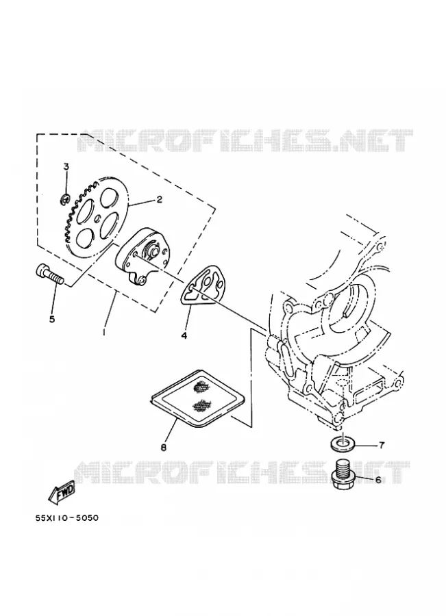 OIL PUMP Yamaha QUAD 80 2003 RAPTOR  YFM80W YFM80WR