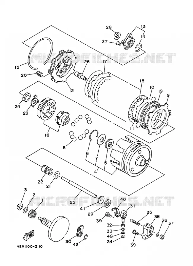 STARTER CLUTCH Yamaha QUAD 80 2004 RAPTOR  YFM80W YFM80WS