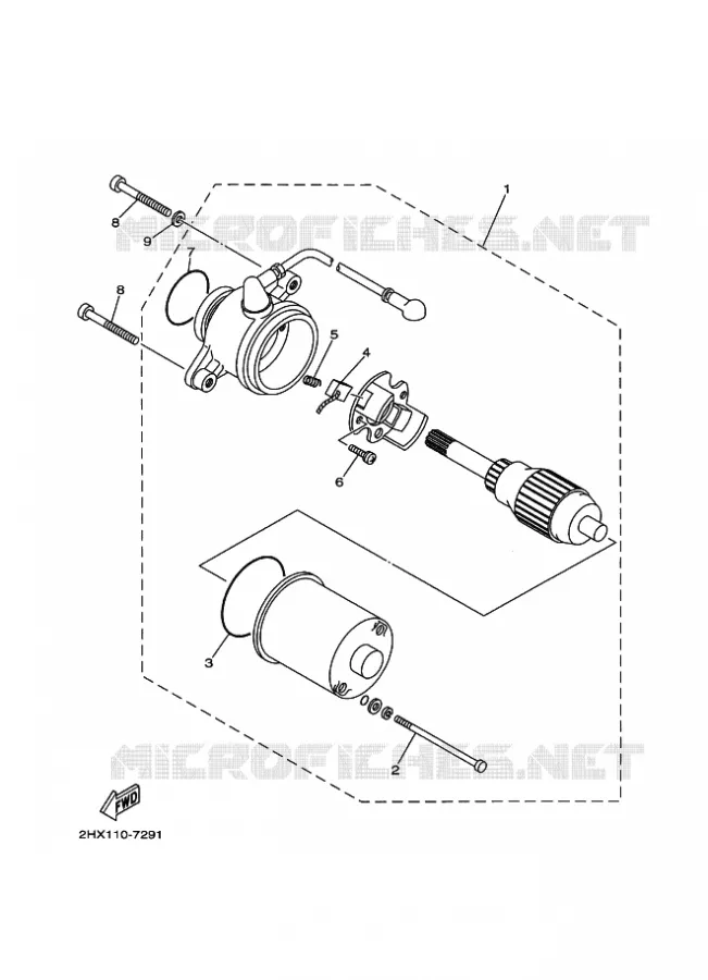 STARTER MOTOR Yamaha QUAD 80 2004 RAPTOR  YFM80W YFM80WS