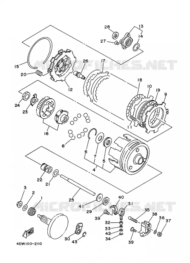 STARTER CLUTCH Yamaha QUAD 80 2005 RAPTOR  YFM80W YFM80RT