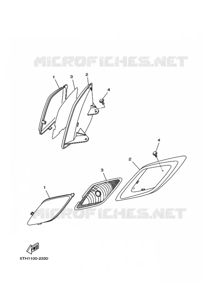 HEADLIGHT Yamaha QUAD 80 2006 RAPTOR  YFM80W YFM80RV
