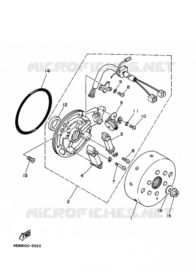 IGNITION Yamaha QUAD 80 2006 RAPTOR  YFM80W YFM80RV