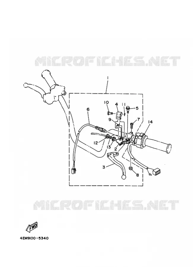 SWITCH / LEVER Yamaha QUAD 80 2006 RAPTOR  YFM80W YFM80RV