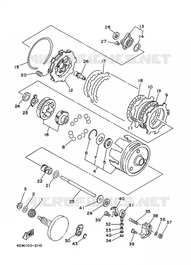 STARTER CLUTCH Yamaha QUAD 80 2007 RAPTOR  YFM80W YFM80