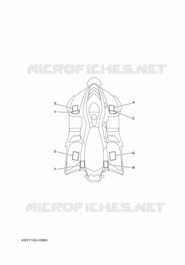 STICKER / LABEL 4 Yamaha QUAD 90 2009 RAPTOR  YFM90R