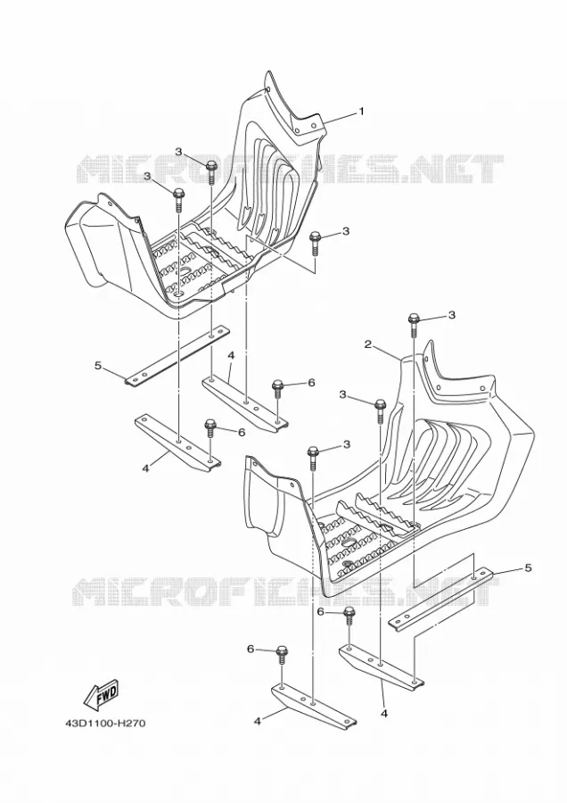 STAND / FOOTREST Yamaha QUAD 90 2010 RAPTOR  YFM90R