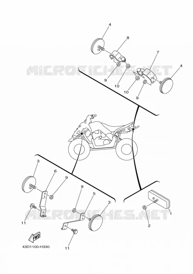 ELECTRICAL 2 Yamaha QUAD 90 2011 RAPTOR  YFM90R
