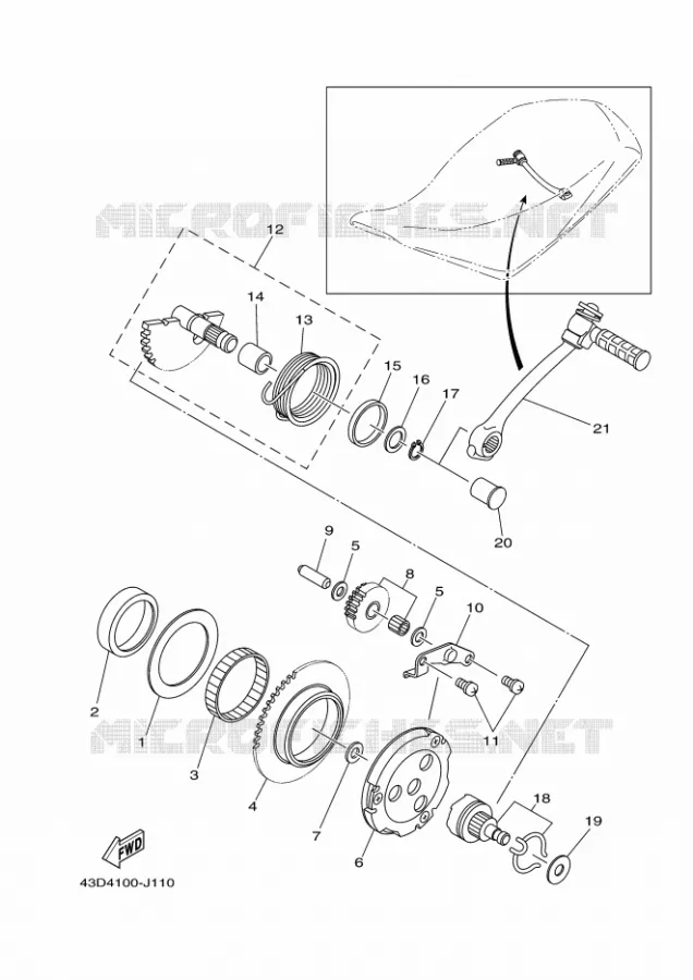 STARTER MOTOR Yamaha QUAD 90 2011 RAPTOR  YFM90R