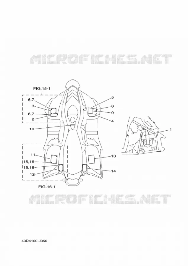 STICKER / LABEL 1 Yamaha QUAD 90 2011 RAPTOR  YFM90R