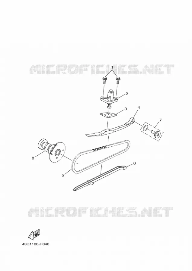 CAMSHAFT / TIMING CHAIN Yamaha QUAD 90 2012 RAPTOR  YFM90R