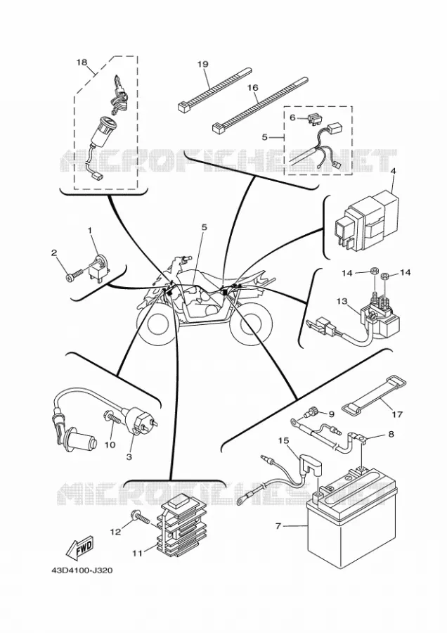 ELECTRICAL 1 Yamaha QUAD 90 2012 RAPTOR  YFM90R