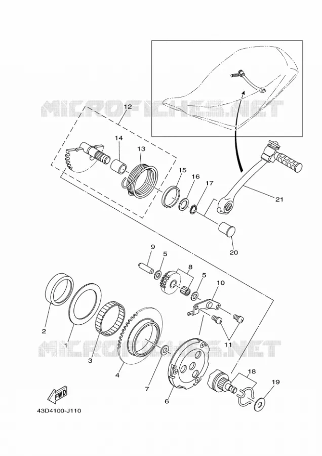 STARTER MOTOR Yamaha QUAD 90 2012 RAPTOR  YFM90R