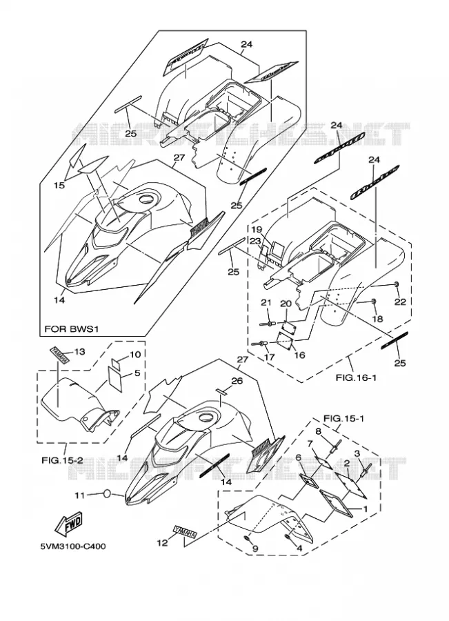 STICKER / LABEL 2 Yamaha QUAD 200 2004 BLASTER  YFS200 YFS200S BLASTER
