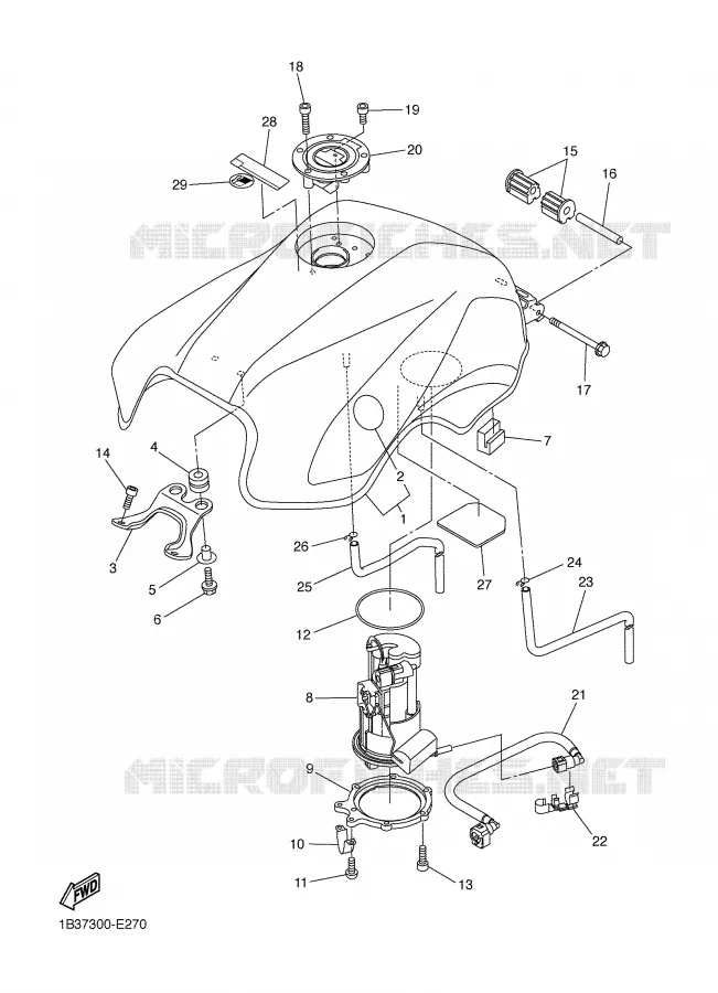 FUEL TANK Yamaha MOTO 600 2006 FAZER  FZ6-SS