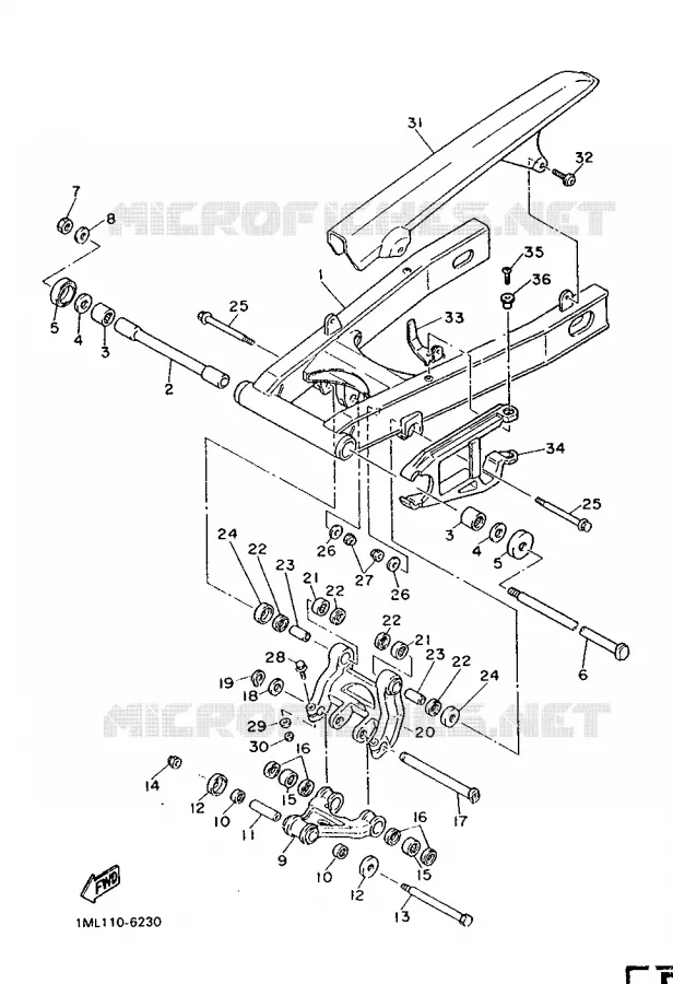 SWINGARM Yamaha MOTO 750 1986 FZ  FZ750