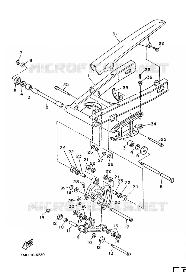 SWINGARM Yamaha MOTO 750 1986 FZ  FZ750