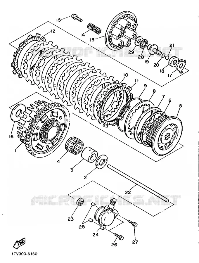 STARTER CLUTCH Yamaha MOTO 750 1986 FZ  FZ750