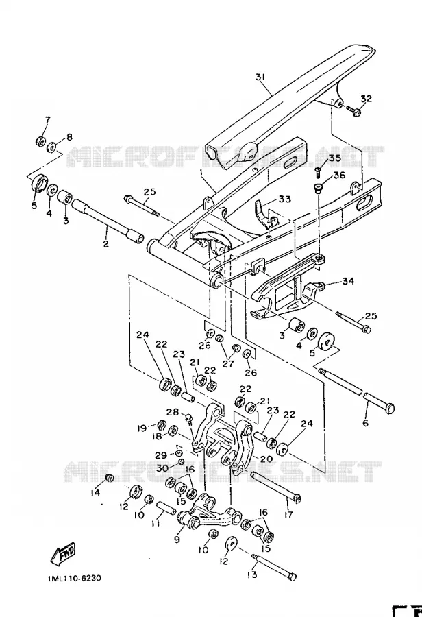 SWINGARM Yamaha MOTO 750 1986 FZ  FZ750