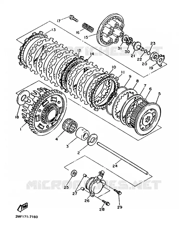 STARTER CLUTCH Yamaha MOTO 750 1987 FZ  FZ750