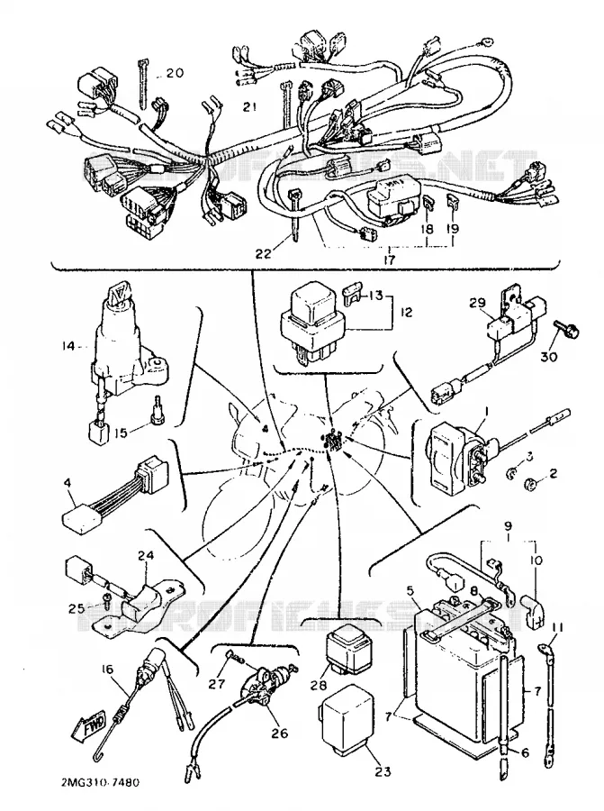 ELECTRICAL 2 Yamaha MOTO 750 1987 FZ  FZ750