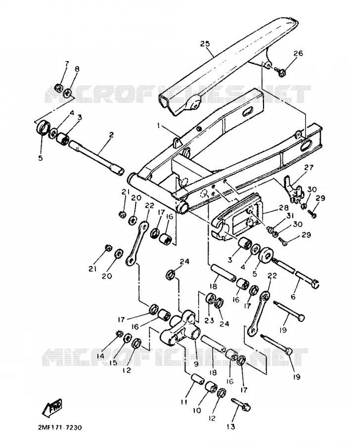 SWINGARM Yamaha MOTO 750 1987 FZ  FZ750