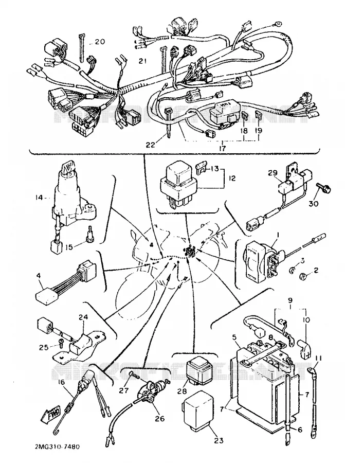ELECTRICAL 2 Yamaha MOTO 750 1987 FZ  FZ750