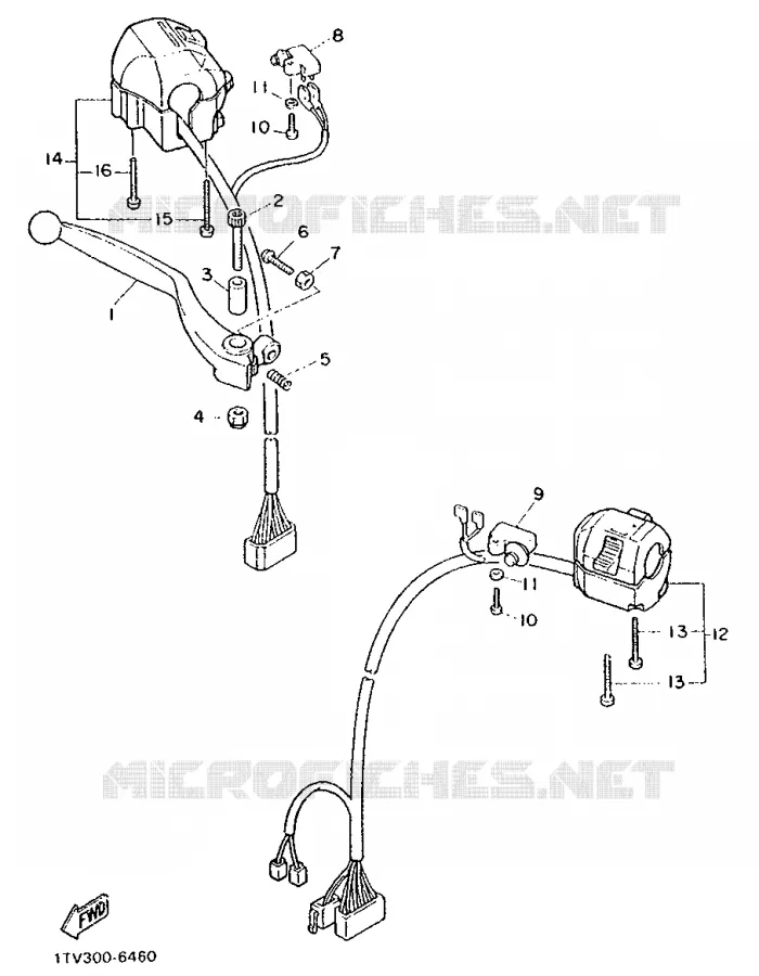 SWITCH / LEVER Yamaha MOTO 750 1987 FZ  FZ750