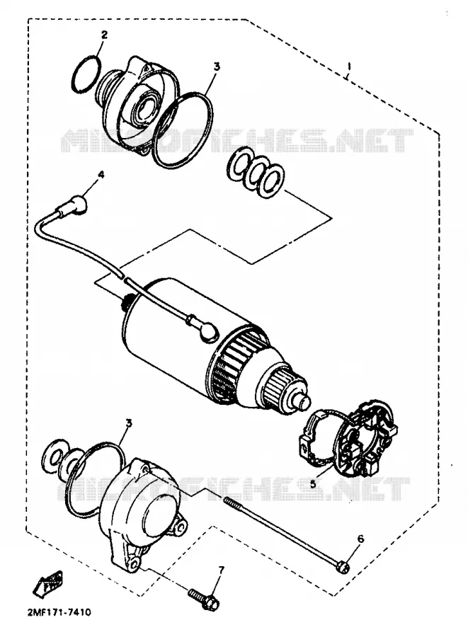 STARTER MOTOR Yamaha MOTO 750 1988 FZ  FZ750 GENESIS