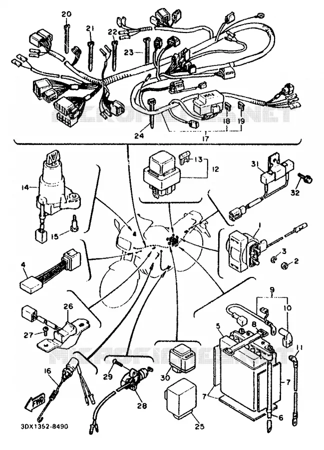 ELECTRICAL 2 Yamaha MOTO 750 1988 FZ  FZ750