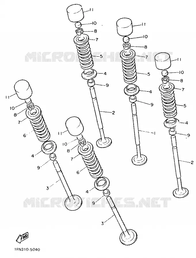 VALVE Yamaha MOTO 750 1988 FZ  FZ750