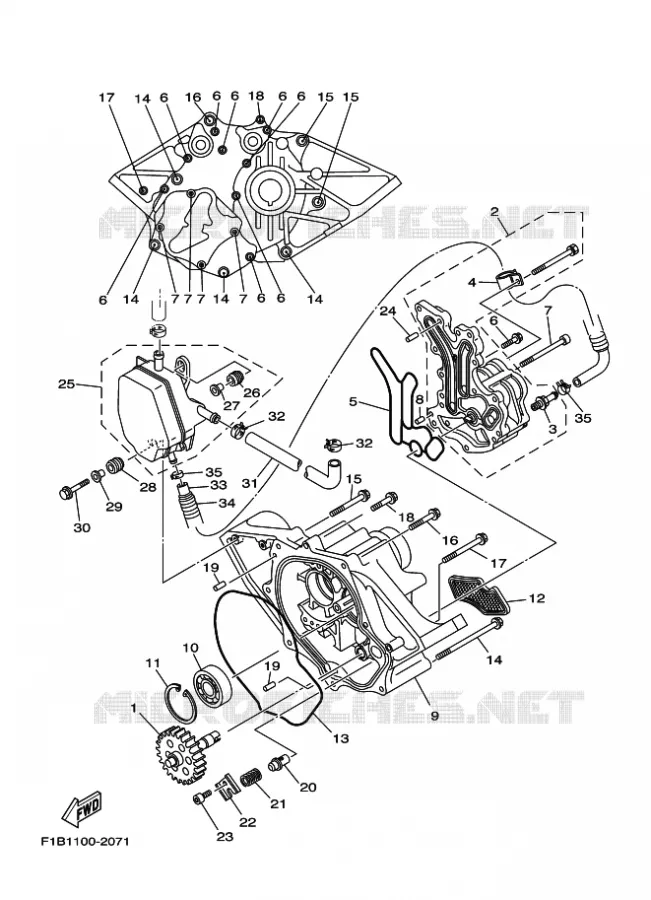 OIL PUMP Yamaha WAVERUNNER 1000 2004 FZ  ENG FOR FZ1000A