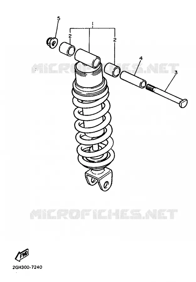 REAR SHOCK ABSORBER Yamaha MOTO 1000 1987 FZR  FZR1000
