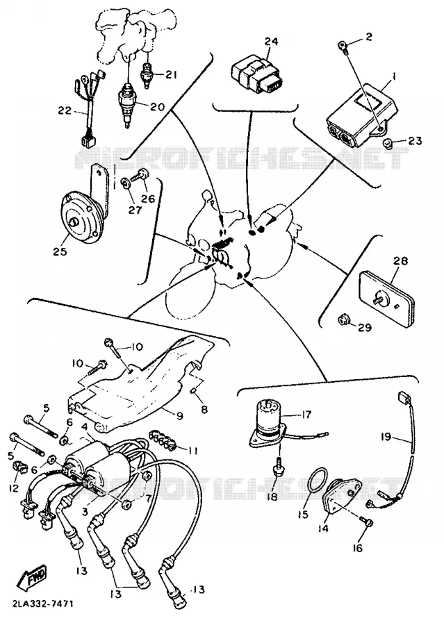 ELECTRICAL 1 Yamaha MOTO 1000 1987 FZR  FZR1000