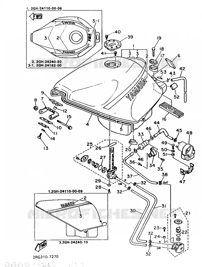 FUEL TANK Yamaha MOTO 1000 1987 FZR  FZR1000
