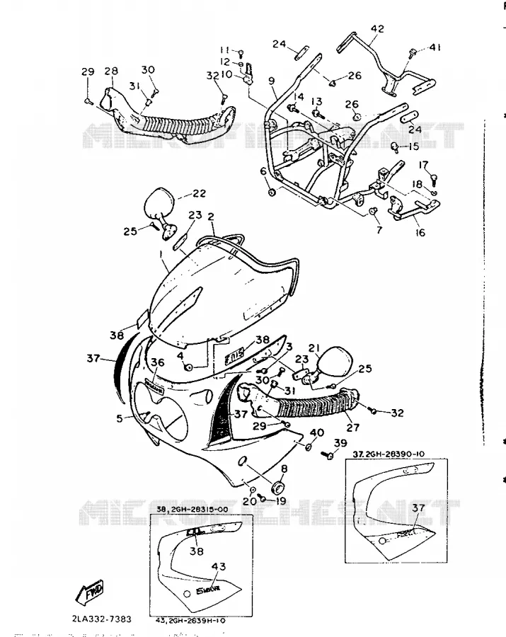 COVER 1 Yamaha MOTO 1000 1987 FZR  FZR1000