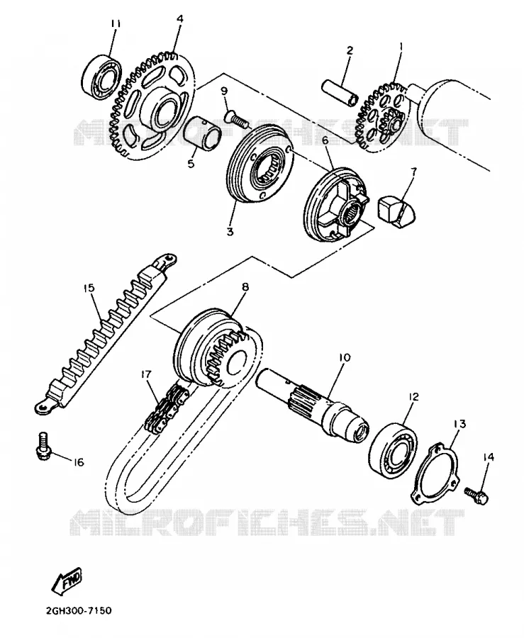 STARTER MOTOR Yamaha MOTO 1000 1987 FZR  FZR1000