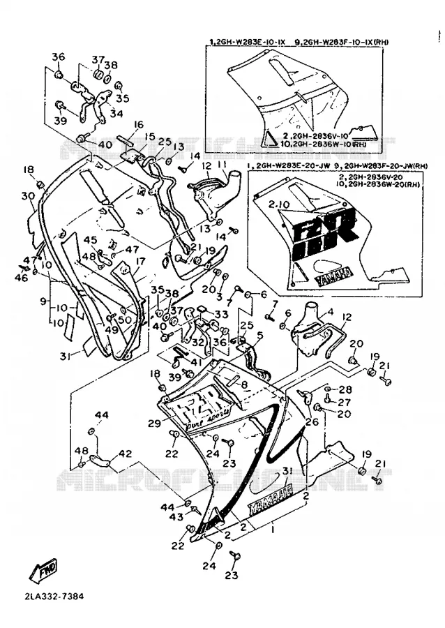 COVER 2 Yamaha MOTO 1000 1987 FZR  FZR1000