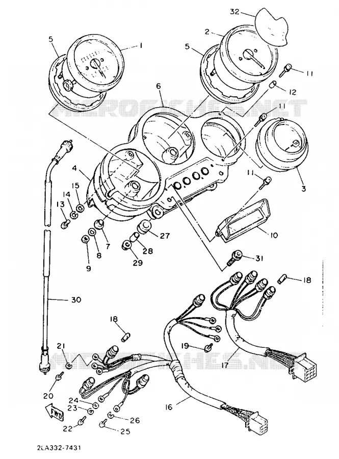 SPEEDOMETER Yamaha MOTO 1000 1987 FZR  FZR1000
