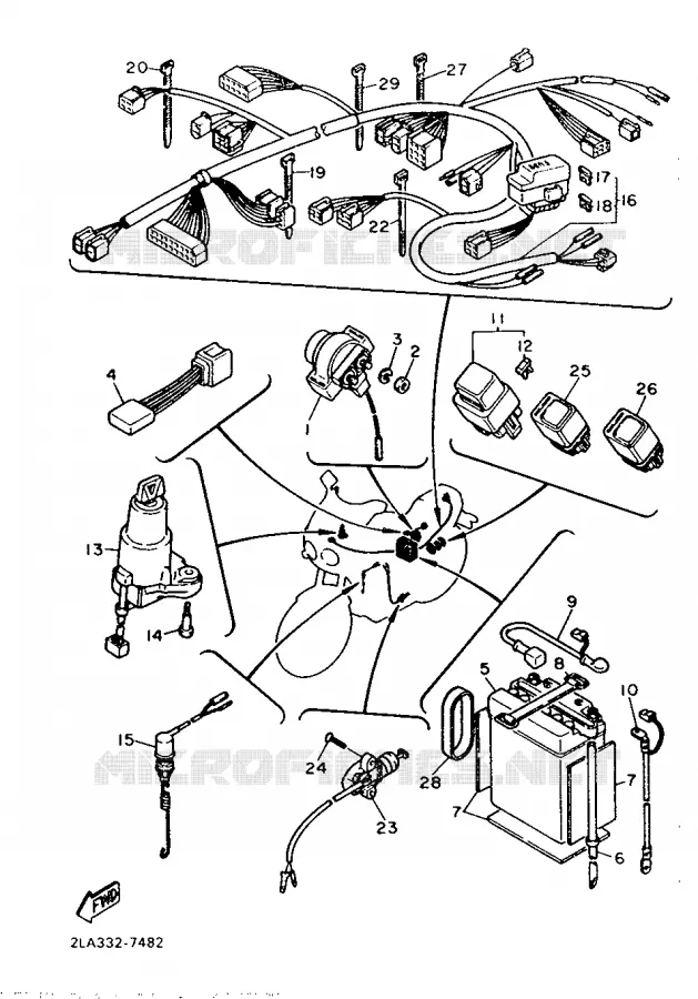 ELECTRICAL 2 Yamaha MOTO 1000 1987 FZR  FZR1000