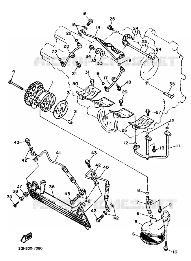OIL PUMP Yamaha MOTO 1000 1987 FZR  FZR1000